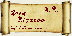 Maša Mijatov vizit kartica